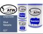 Preview: Chevrolet, Blue Metallic, 027: 500ml Lackdose + 500ml Klarlack + 250ml Härter - Set, von ATW Autoteile West.
